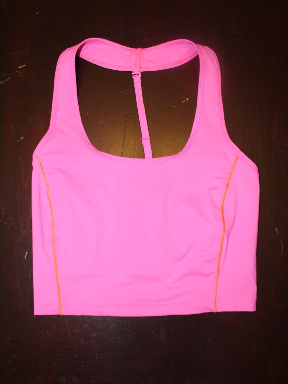 SENIQ Neon Pink Racerback Athletic Crop Top